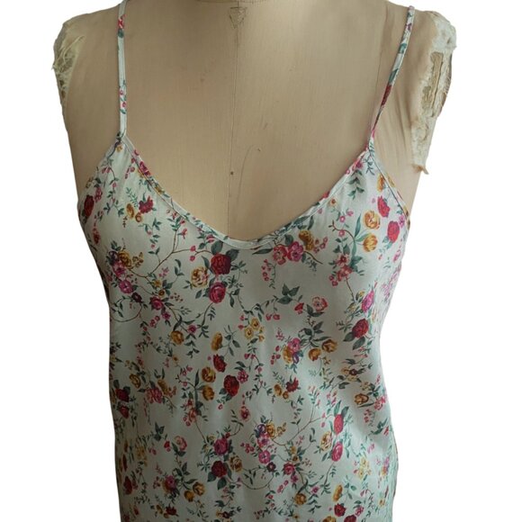 Vintage 90s Y2K satin floral slip dress nightgown lingerie - Picture 6 of 13